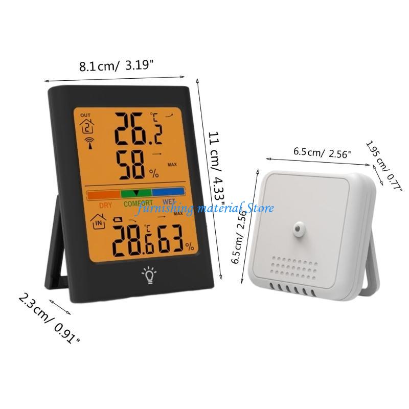 Y5GD Indoor Outdoor Thermometer Wireless 328ft/100m Accuracy Digital Hygrometer Temp