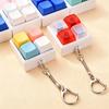 Mini 4 Keys Mechanical Keyboard Fidget Keychain Satisfying Click Sound Compact Fidget Toy for Commute Time Kill