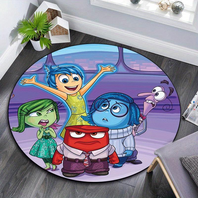 

1pc Inside Out Round Area Rug - Non-Slip, Machine Washable Polyester Carpet for Living Room & Bedroom Decor 80cm by 80cm