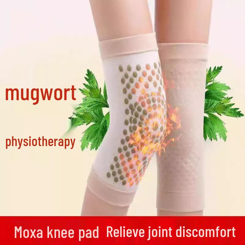 Wormwood Heated Knee Pads Anti-Slip Leg Warmers for Men & Women - Lightweight, Long Tube Sleeve for Joint Comfort