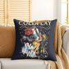 CColdplay Rock Band Cool Cushion Cover Silky Short Plush Invisible Zipper Dustproof Sofa Pillow Case For Home Decor