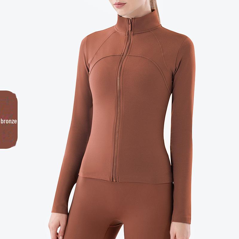 Women's Lulu Yoga Jacket: Quick-Dry, Long-Sleeve Sportswear for Autumn/Winter Fitness