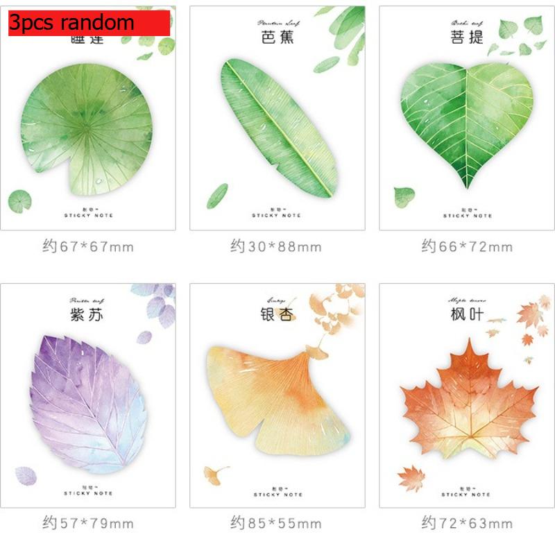 Gift Original Fresh Office School Supplies Leaves Collection Simulated Leaf Notes N Times Message Memo Pad Kawai Stationery