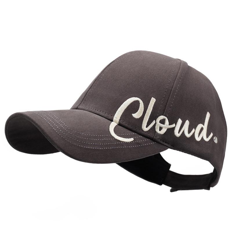 Fashionable Street Style Embroidered Letter Ponytail Hat Travel Sun Protection Face Slimming Versatile Accessory for Women