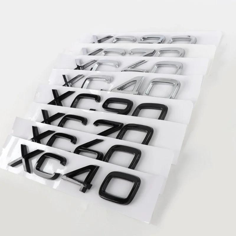 vzpgl9 Volvo Car Trunk Letter Logo Emblem 3D ABS Badge Sticker for XC40 XC60 XC90 S40 S60 S80 V40L V60L V80L AWD T4 T5 T6 T8 D3 D4 D5
