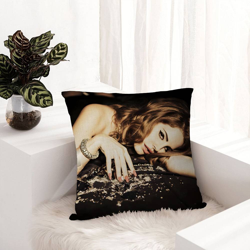 Pop Singer Lana Del Rey Cushion Cover Pillowcase Upholstery Sofa Throw Pillow Home Decor Pillowcas