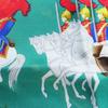 Used HERMES Scarf Calle 90 Silk Green Multicolor CASOUES Et PLUMETS