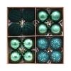 16-Pack Christmas Ball Ornament Set with Gift Box, Electroplated Painted Hanging Tree Decorations
