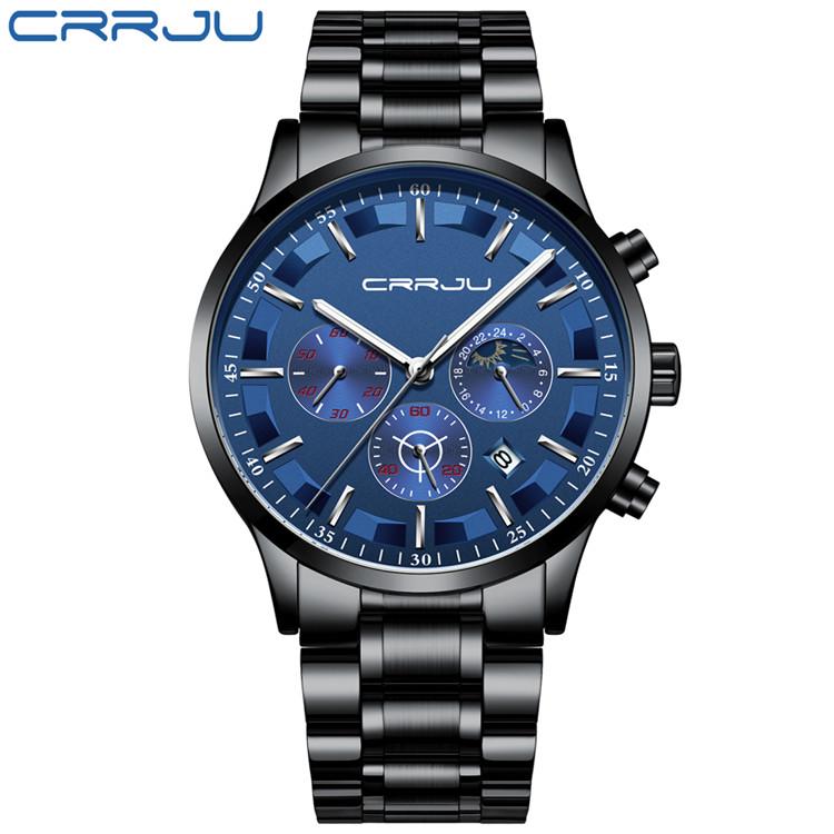 Top Luxus Marke Quarz Chronograph Uhr Männer Stahl Mesh Wasserdichte Sport Uhr