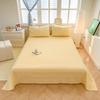 2025 New Class A Cotton Yarn-dyed Washed Cotton Sheets Simple Solid Color Lattice Single-piece Sheets Skin-friendly and Soft