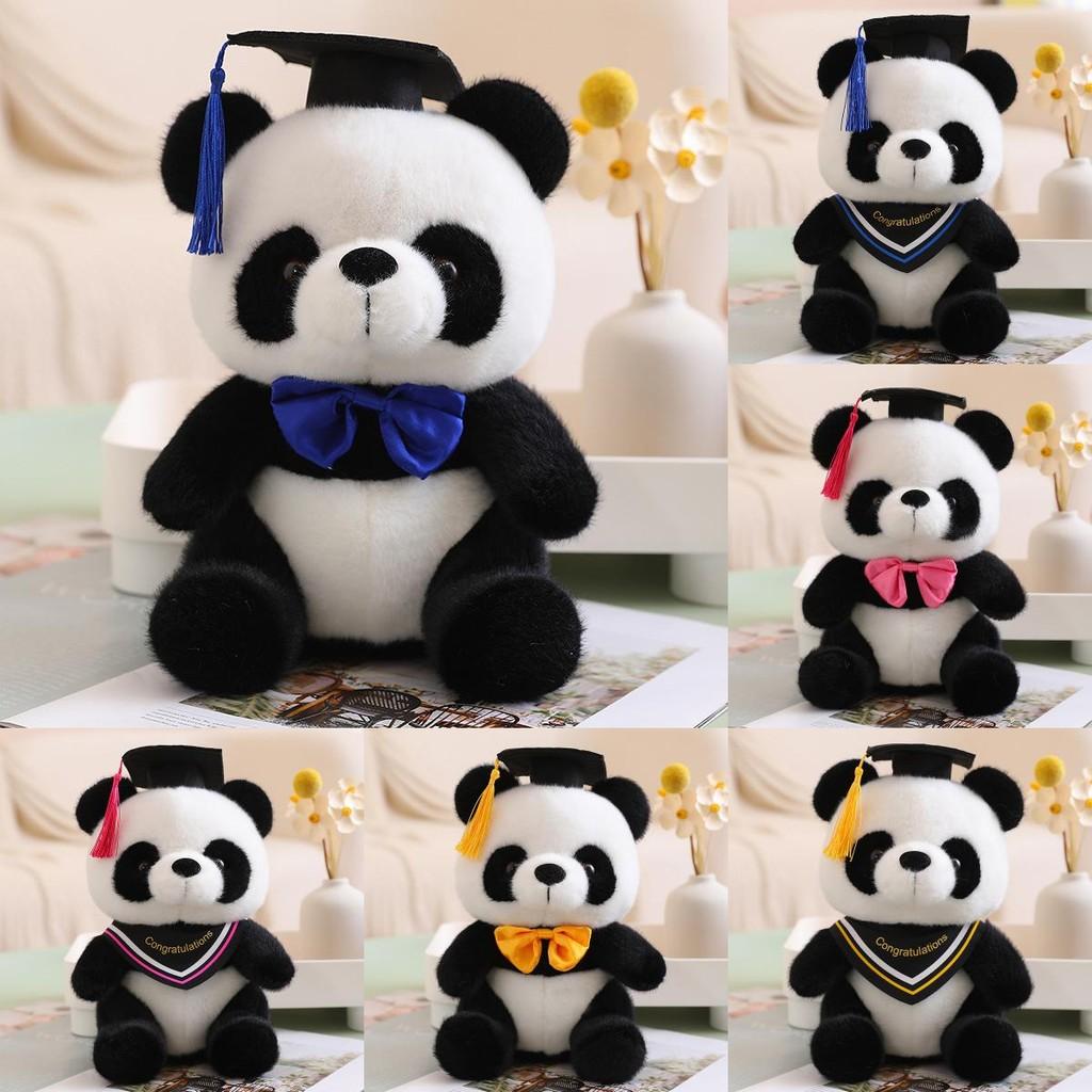 Dr Panda Plush Toy Stuffed Animal Doll Decoration Graduation Memorial Gift