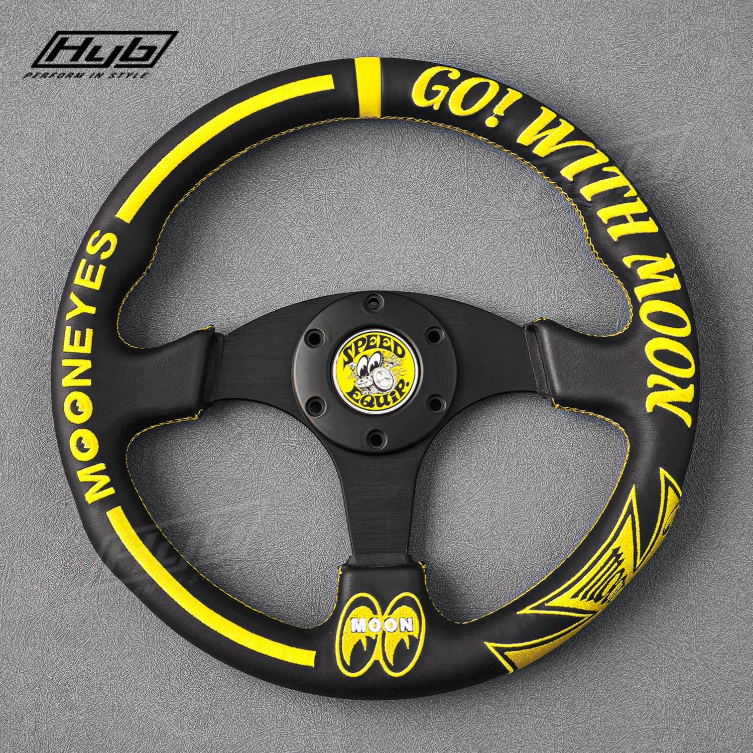 330mm/13Inch NEW Design MoonEyes Racing Game Steering Wheel Universal