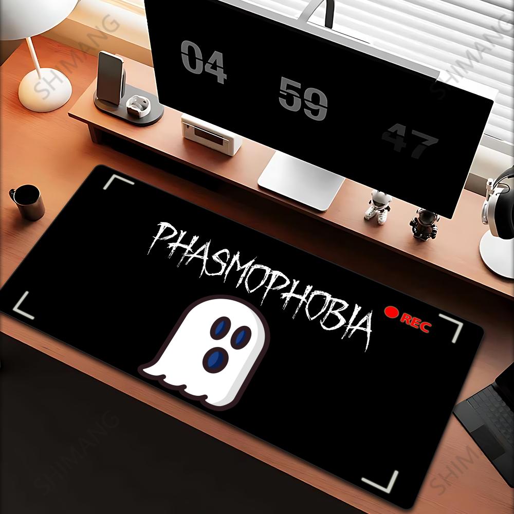 Podkładka pod mysz Antypoślizgowa Gumowa Krawędź blokująca podkładki pod mysz Maty do gry Wielostopniowa gra horrorowa Phasmophobia dla laptopa PC komputera