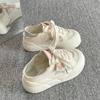 In Summer, One Pedal and Two Canvas Shoes for Children, New Thick-soled Little White Shoes, Thin Breathable Bread Women