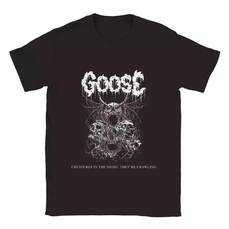 Unisex Short Sleeve Crew Neck Cotton T Shirt Goose Band S
