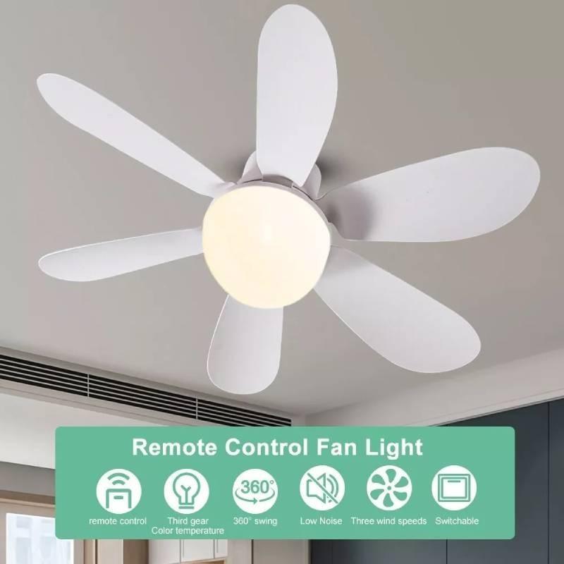 Modern Ceiling Led Fan Remote Control Light Dimmable Living Room Fan Tool Lamp