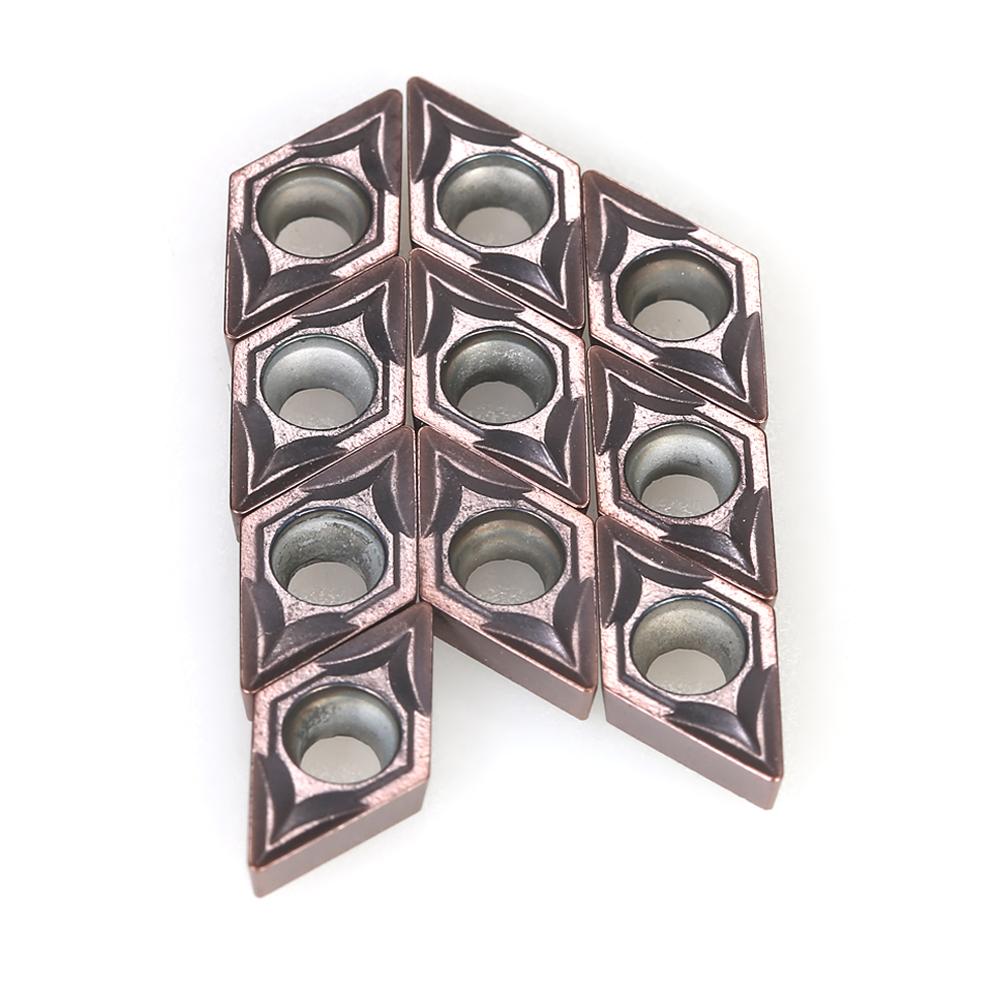 10pcs Box DCMT070204 VP15TF DCMT21.51 Carbide Inserts CNC Lathe Blades Cutter Turning Tool