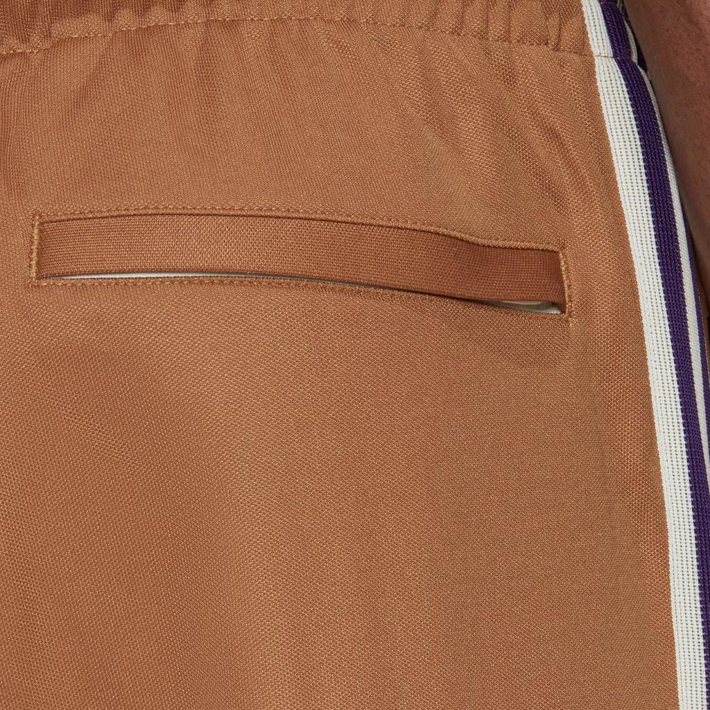 Adidas Originals Pruhované Tp Klasické Rovné Tepláky s Potiskem Loga Tří Pásků na Boku Pánské Spodky Hnědé IB3430