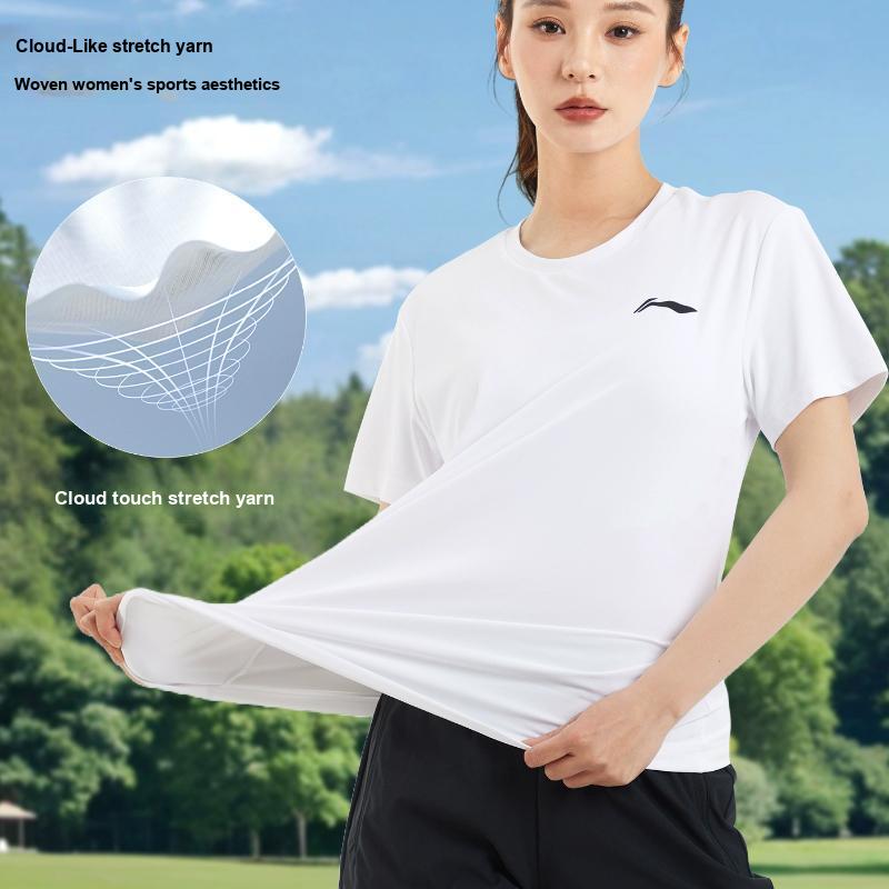 Li-Ning Skin-Friendly Comfortable Breathable Short Sleeve Sweat-Absorbing Versatile Shorts Fitness Set Men Sets LKYI763-1