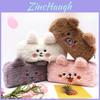 Cartoon Bear Storage Pouch With Soft Plush Material For Kids And Teens
