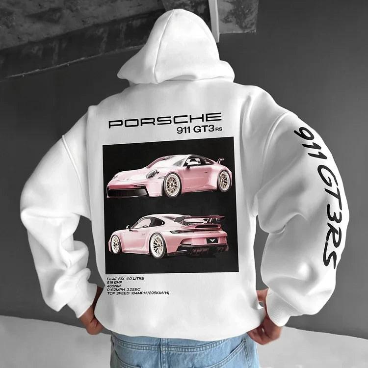 2025 Frühling Herren Herzklopfen Auto-Print Hoodie - Beliebtes Kapuzensweatshirt