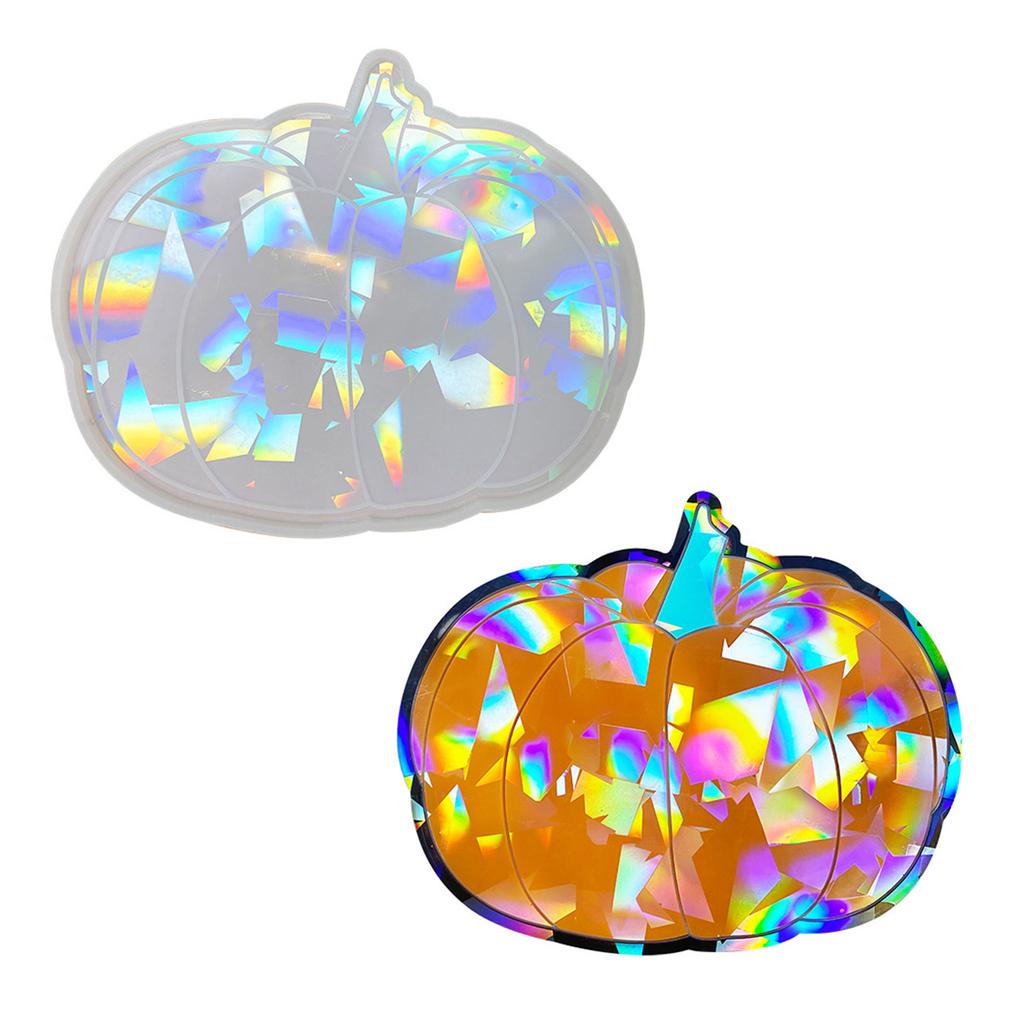 Holographic Coaster Molds for Epoxy Resin Craft Pumpkins Cup Mat Silicone Mold Halloween Coaster Mold DIY Home Decor