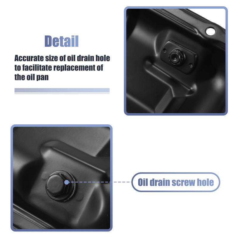 UXCELL Engine Oil Pan 12102-37010 for Toyota Corolla Matrix C-HR Prius for Scion Black