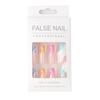 24Pcs Gradient Long Ballet Press On Nails With Glue Full Cover Acrylic False Nails Artificial Manicure Tips