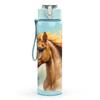 1PC Chestnut Brown Horse Head Print 750ml Color Plastic Sports Water Bottle Leakproof Flip Straw Lid Suitable for Sports Office Home Use