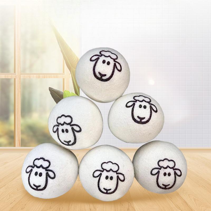 5CM Lamb Cat Play Ball, Wool Ball, Cat Scratch Ball, Felt Ball, Interactive Pet Toy Ball