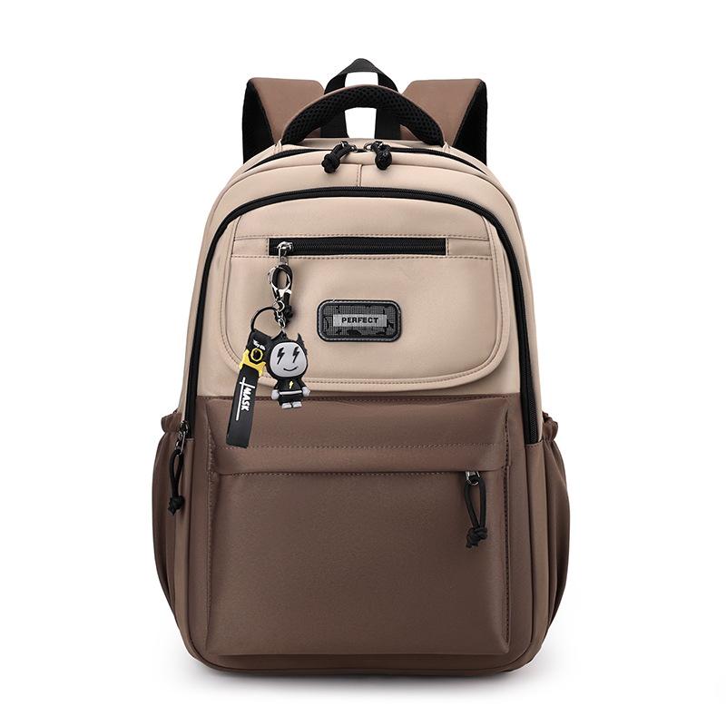 Schoolbag American Campus Student Schoolbag Men and Women Trendy Cool Large Capacity Travel Bag High School Backpack Niche Backpack