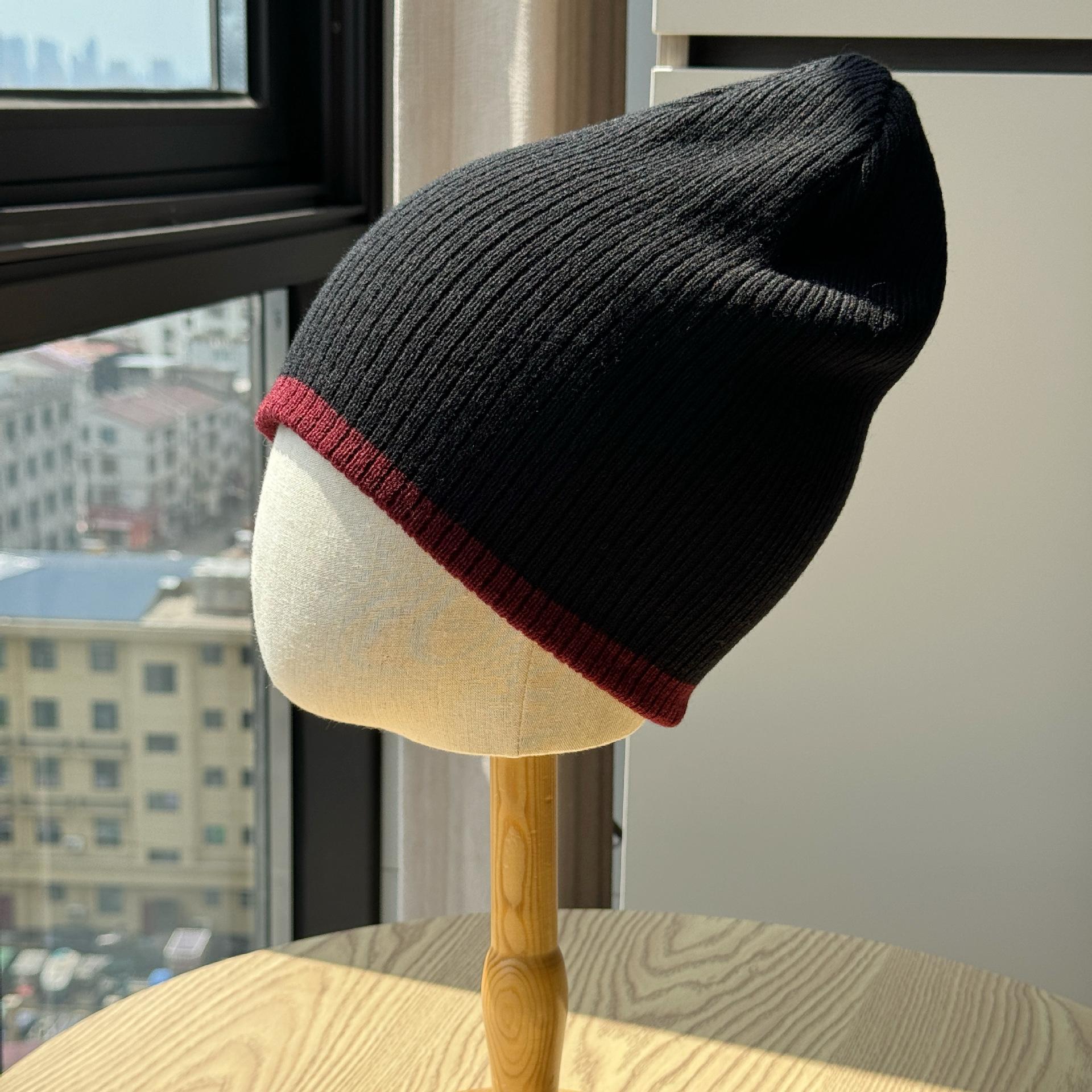 

New Autumn and Winter Stroke Knitted Baotou Hat Showing Face Small Korean Version Trendy Fashion Simple Versatile Warm Woolen Hat Cold Hat one size