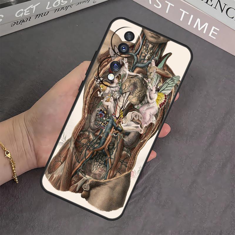 Medical Human Anatomy Case For Honor X8b X9b X8 X9 X6a X7a X8a X9a Cover For Honor Magic 6 5 Pro 50 70 90 Lite