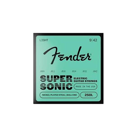 Струны для электрогитары Fender Fender SuperSonic 250L, Никелированная сталь, Шариковый конец, Калибры .009-.042 (3-Pack)