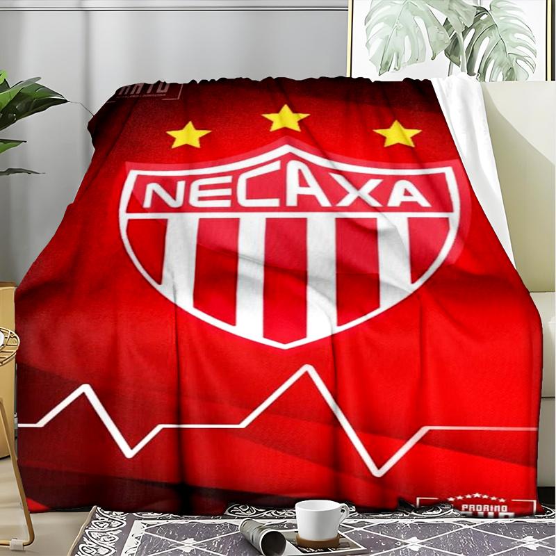1PC Football Crest Heartbeat Printed Soft Flannel Blanket Throw for Adult Bedroom Living Room Sofa Camping Travel Fan gifts Christmas Gifts
