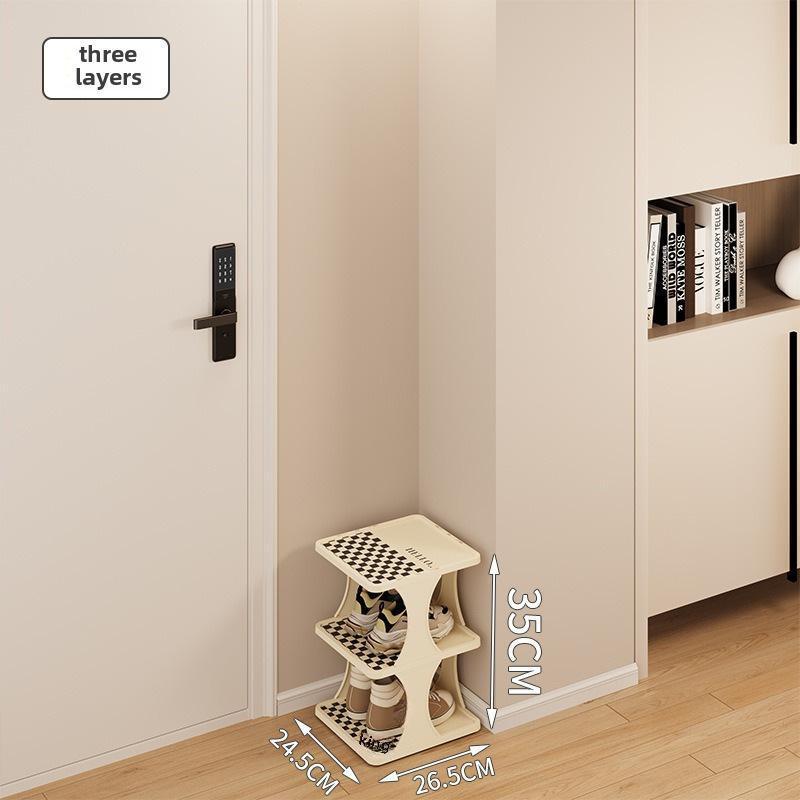 

Компактная полка для обуви — идеально подходит для небольших помещений и узких проходов — многоуровневый шкаф для хранения обуви для дома, офиса или общежития Three Layers жёлтый