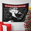 Radiohead Artwork in Black and Red Pattern Wall Hanging Tapestry Decorative Tapestry Home Decor for Bedroom and Living Room