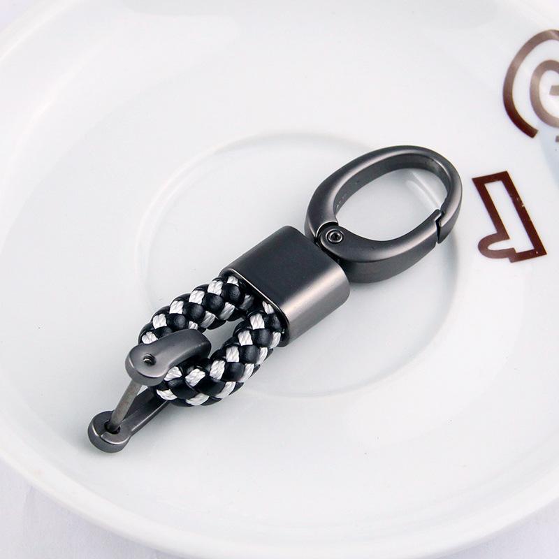 Braided Rope Sub-Gun Printing Keychain Men'S And Women'S Waist Hanging Big Head Chain General Car Key Bag Accessories