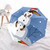 1pc Snowman, DogAutomatic Open/close Folding Umbrella, Compact Portable Travel Umbrella, Perfect Birthday/Holiday, Cute Umbrella y026