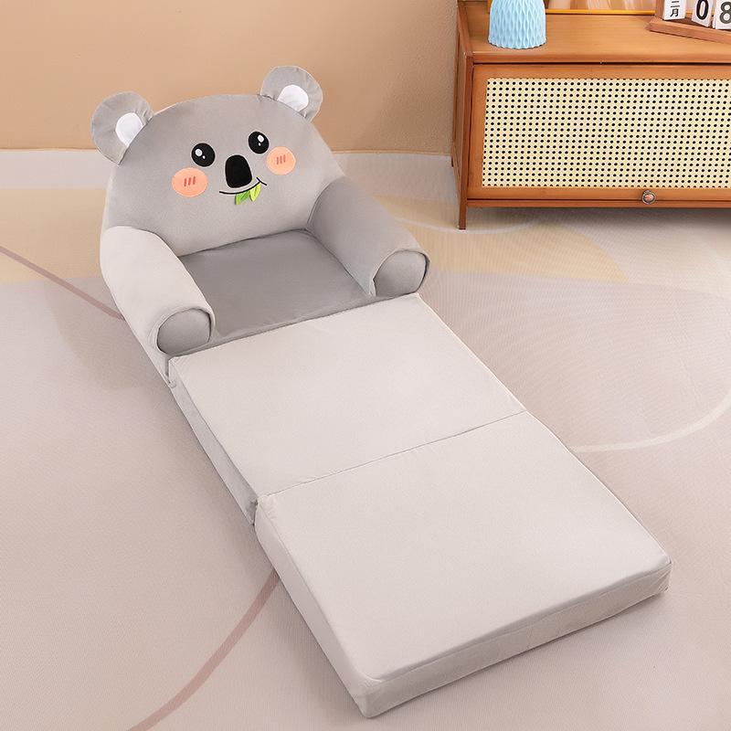 Canapea extensibilă triplă pentru copii cu desene animate - Scaun leneș drăguț și confortabil pentru grădiniță