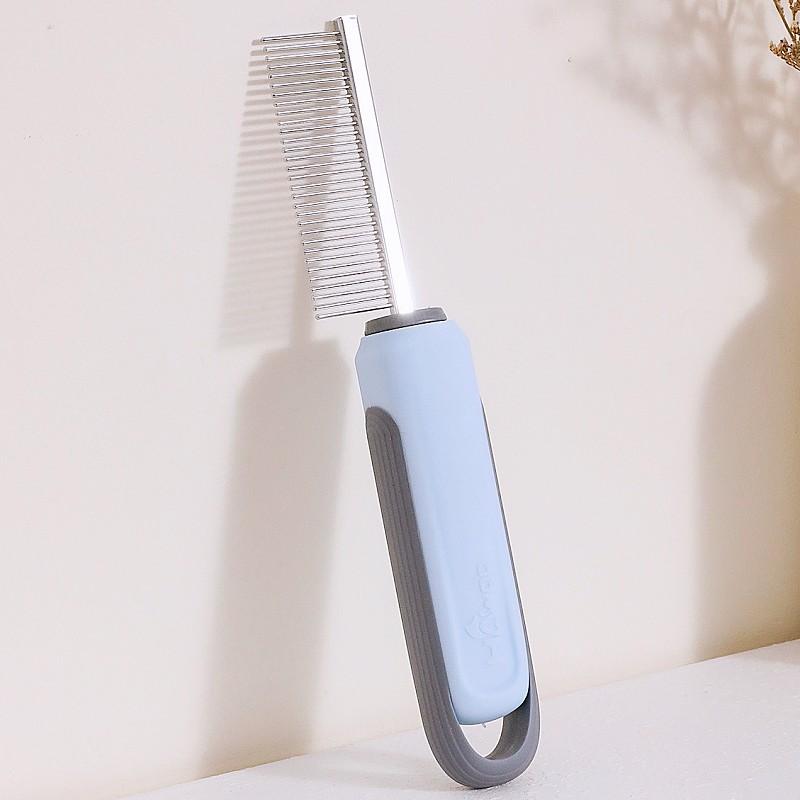 Dog Comb Double-sided Dogs Brush Self-cleaning Cat Brush Pet Hair Remover Stainless Steel Combs for Dog Grooming Massage Brushes