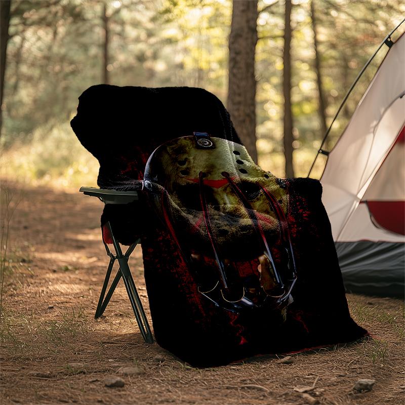 Friday the 13th Theme Printed Blanket - Perfect for Couch, Bed, Travel & Outdoor Use | Machine Washable, Cozy & Durable.