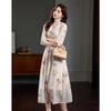 Demana New Chinese Style Embroidered A-Line Maxi Dress