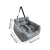 Car Bed For Dogs Adjustable Foldable Safety Tether Cushions Car Pet Bed For Travel Vehicles Summer Winter Trunk Interior Puppy
