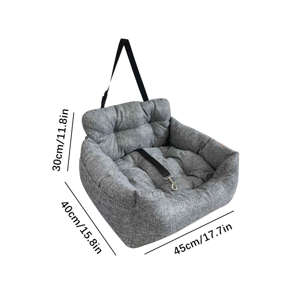 Car Bed For Dogs Adjustable Foldable Safety Tether Cushions Car Pet Bed For Travel Vehicles Summer Winter Trunk Interior Puppy