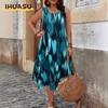 Fashion Spring Autumn O-Neck Sleeveless   Casual Dresses
