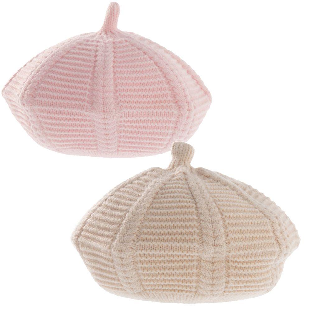 

2PCS Princess Autumn Winter Kids Berets Knitted Woolen Hat Baby Caps Toddler Hats