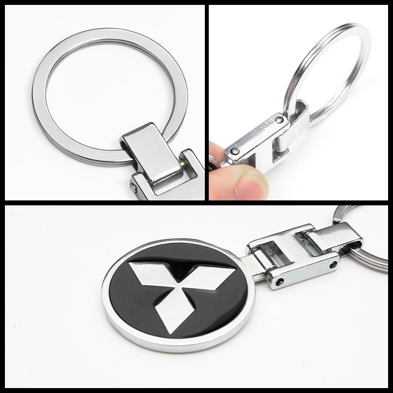 Car Dedicated KeyChain Ring Auto Logo Key Pendant Accessories For Mitsubishi Lancer Mirage ASX Lancer Ex Galant Attrage Xpander