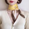 Women's Korean Small Square Silk Scarf: Spring/Autumn Career Decor Necktie All-match Scarf Lightweight Summer Neck Wrap with Sun Protection