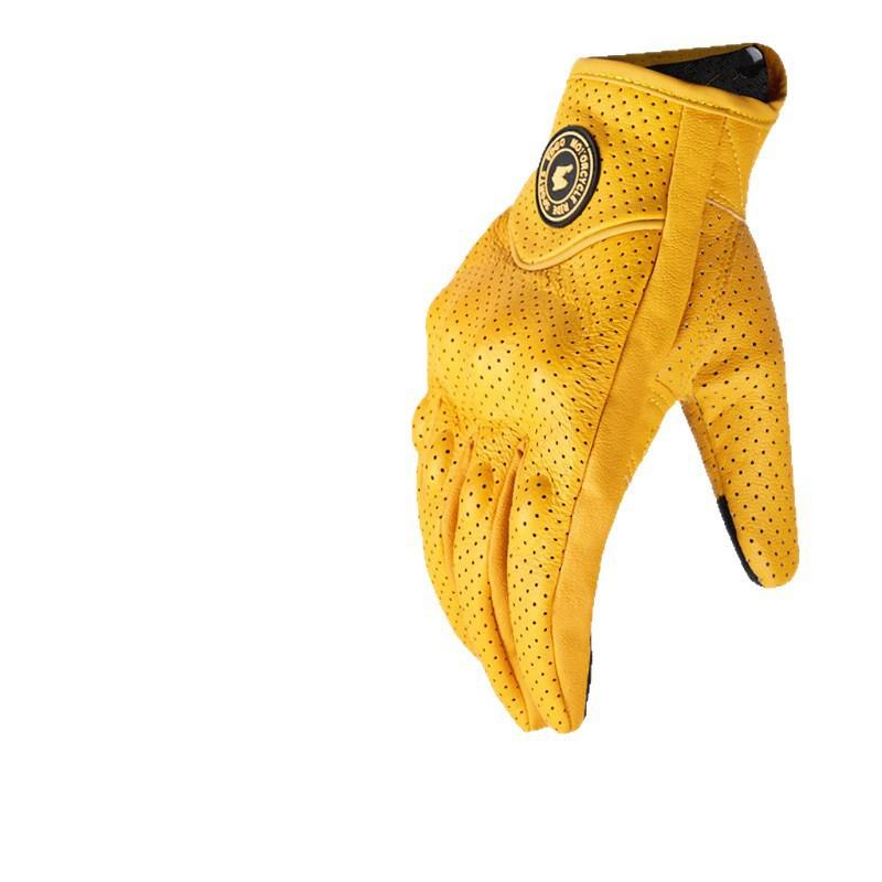 Motorcycle Gloves Men Women Full Finger Breathable Riding Gear With Perforated Ventilation Touchscreen